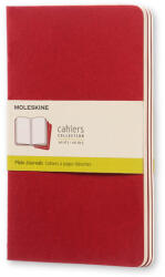 Moleskine Jegyzetfüzet Cahier 3db Piros "L" Méret Sima (7500093003)