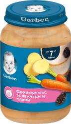 Gerber пюре зеленчуци и свинско със сливи - 190 г