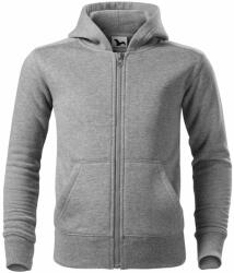 MALFINI Hanorac copii Trendy Zipper - Gri închis prespălat | 134 cm (8 ani) (4121210)