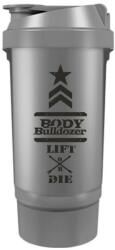 BodyBulldozer Shaker Smart LIFT OR DIE ezüst 650 ml - BodyBulldozer