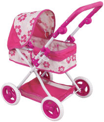 Fei Li Toys Virágmintás babakocsi állítható tolókarral (FL8137-1)