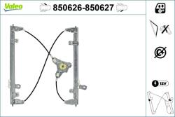 VALEO Mecanism actionare geam VALEO 850626 (850626)