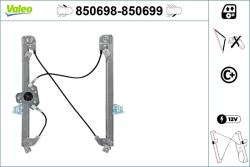 VALEO Mecanism actionare geam VALEO 850698 (850698) - automobilus