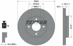 TEXTAR Disc frana TEXTAR PRO 92303703 (92303703)