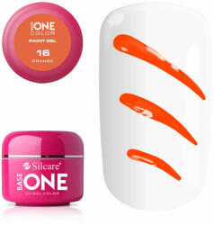  Silcare Base One Paint gel, díszítő zselé, Orange 16#