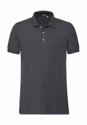 Russell Europe Férfi rövid ujjú galléros póló Russell Europe Men's Fitted Stretch Polo M, Konvoj szürke