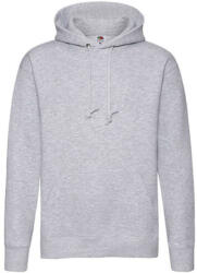 Fruit of the Loom Uniszex Pulóver Kapucnis Hosszú ujjú Fruit of the Loom Premium Hooded Sweat - M, Heather szürke