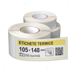 LabelLife Role etichete termice autoadezive 105x148 mm, 300 etichete rola (ER13R105X148CA)