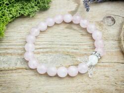 R. M. ékszer Angyal segítsége rózsakvarc és hegyikristály ásvány karkötő (14149-RM-15)