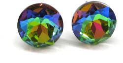 HELÉNA bedugós fülbevaló (12 mm-es színjátszós zöld) (202104099)