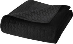  MOXIE bársonyos steppelt ágytakaró Szín: Fekete, Méret: 160x220