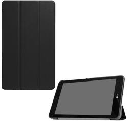Gigapack Tok álló, bőr hatású (FLIP, oldalra nyíló, TRIFOLD asztali tartó funkció) FEKETE LG G pad 4 8.0 (GP-72047)