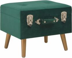 vidaXL Taburet de depozitare, verde, 40 cm, catifea (329251)
