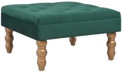 vidaXL Taburet, verde închis, 60x60x36 cm, catifea (329927)
