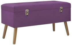 vidaXL Bancă cu un compartiment de depozitare, violet, 80 cm, catifea (329931) - vidaxl
