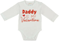 Andrea Kft Daddy is my Valentine" feliratos valentin napi baba body fehér