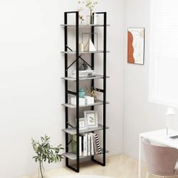 vidaXL Raft de depozitare, gri beton, 60x30x210 cm, lemn compozit (806521) Biblioteca
