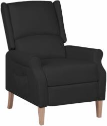 vidaXL Fotoliu rabatabil, negru, material textil (329260)