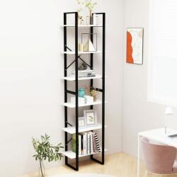 vidaXL Raft de depozitare, alb, 60x30x210 cm, lemn compozit (806517) Biblioteca