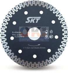 SKT Diamond SKT 526 gyémánttárcsa száraz vágáshoz 115×22, 2×1, 3×10mm fekete (skt526115b) (skt526115b)