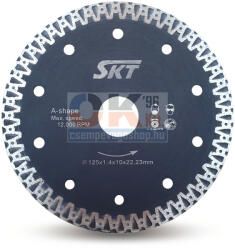 SKT Diamond SKT 526 gyémánttárcsa száraz vágáshoz 125×22, 2×1, 4×10mm fekete (skt526125b) (skt526125b)