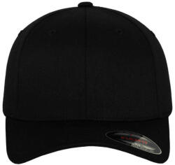 Flexfit Uniszex Sapka Flexfit Fitted Baseball Cap -S/M, Fekete/Fekete