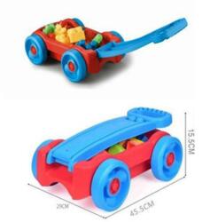 Magic Toys 22db-os húzós kocsi építőelemekkel (MKK337002)