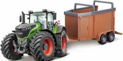 Bburago Fendt 1000 Vario traktor marhaszállító pótkocsival (18-31652)