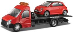 Bburago Fiat 500 2007 platós autószállítóval (18-31402)