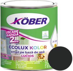 Köber Email lucios pe bază de apă Ecolux Kolor Köber negru 2, 5 l