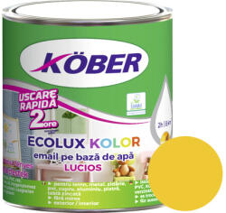 Köber Email lucios pe bază de apă Ecolux Kolor Köber galben RAL 1003 0, 6 l