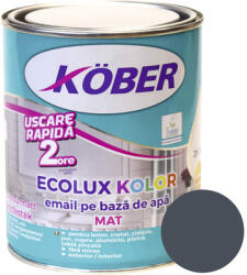 Köber Email mat pe bază de apă Ecolux Kolor Köber gri antracit RAL 7016 0, 6 l