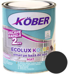 Köber Email mat pe bază de apă Ecolux Kolor Köber negru 0, 6 l