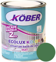 Köber Email mat pe bază de apă Ecolux Kolor Köber verde RAL 6016 2, 5 l
