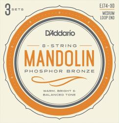 D'Addario EJ74-3D Mandolin húr (EJ74-3D)