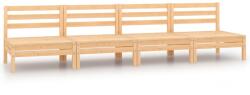 vidaXL Canapele de mijloc pentru grădină, 4 buc. , lemn masiv de pin (806592)