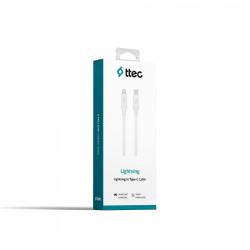 Ttec Кабел ttec Type-C - Lightning Fast Charging Cable 150cm - Бял