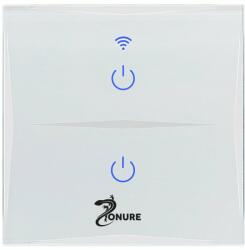 Mentor Intrerupator inteligent wireless Mentor WiFi 10A 1200W dublu alb cu touch