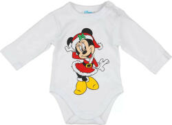 Disney Minnie karácsonyi hosszú újjú baba body fehér (62) - babastar