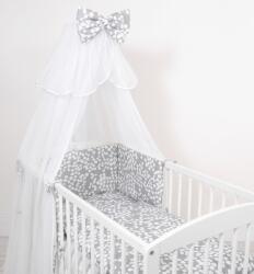 BabyLion 5 részes ágyneműhuzat szett - Szürke buborékok