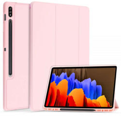 Tech-Protect Smartcase Pen Samsung Galaxy Tab S7 FE 5G 12.4" T730/T736 oldalra nyíló okos tok, érintőceruza tartóval, rózsaszín