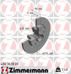 ZIMMERMANN Disc frana ZIMMERMANN 400.3638. 00