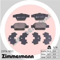 ZIMMERMANN set placute frana, frana disc ZIMMERMANN 23714.165. 1 (23714.165.1)