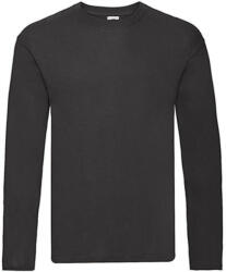 Fruit of the Loom Férfi póló Hosszú ujjú Fruit of the Loom Original Long Sleeve T - 2XL, Fekete