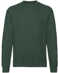 Fruit of the Loom Uniszex Pulóver Hosszú ujjú Fruit of the Loom Classic Set In Sweat - XL, Sötétzöld