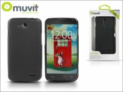 muvit LG L90 D405 hátlap - Muvit miniGel - füst fekete (I-MUSKI0337)