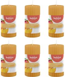 Bolsius Lumânări parfumate striate, 6 buc. , mango, 120 x 58 mm 101925260110 (440788)