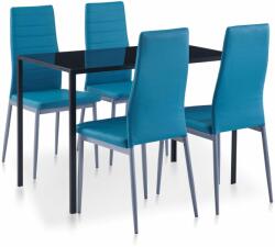 vidaXL Set mobilier de bucătărie, 5 piese, albastru (281703)