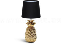  Ananasso kerámia asztali lámpa arany-fekete színben - matracasz