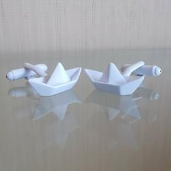 Origami papírhajó mandzsettagombok (CSS688)